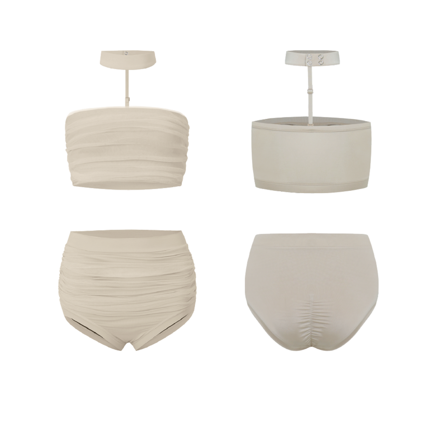 Nudie Born Shirring Pole Wear Set - Beige