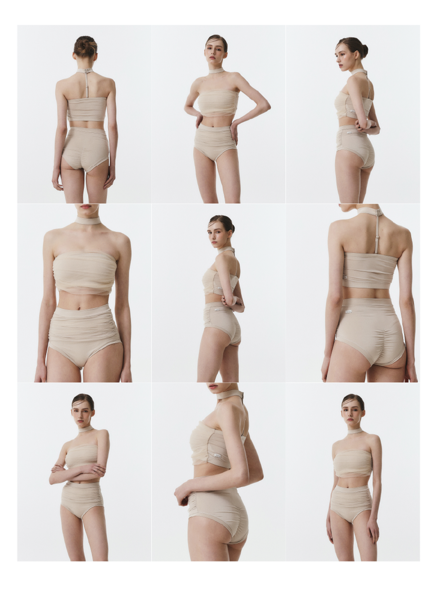 Nudie Born Shirring Pole Wear Set - Beige