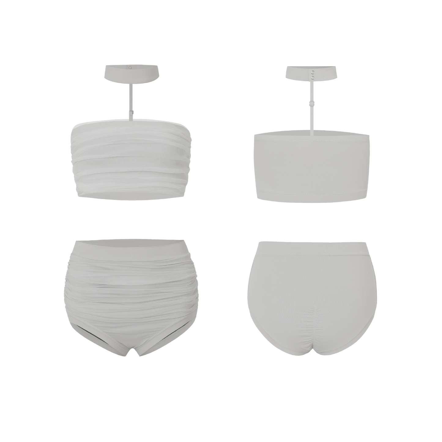 Nudie Born Shirring Pole Wear Set - White