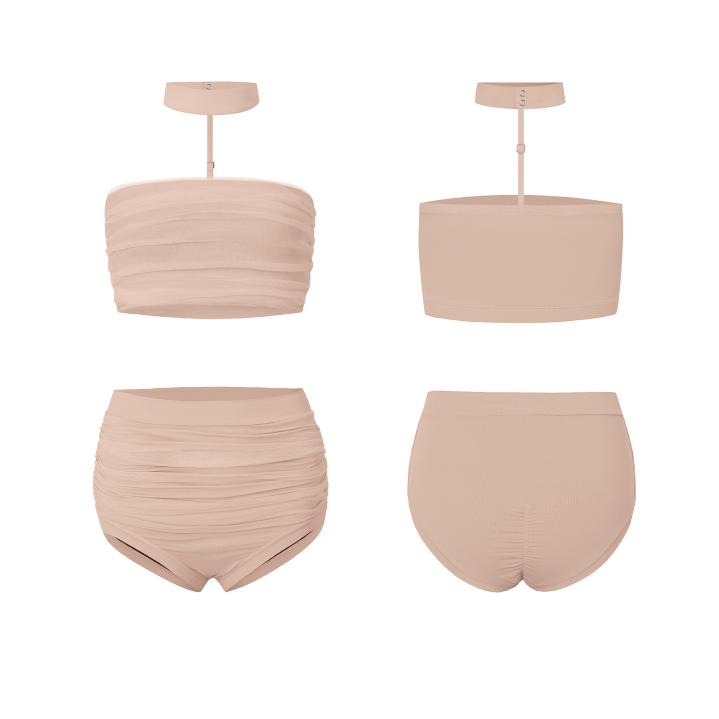 Nudie Born Shirring Pole Wear Set - Peach