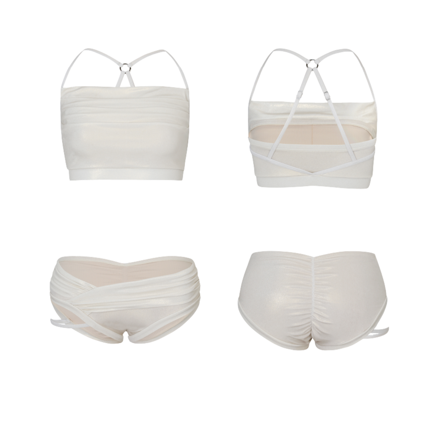 Nyumune Drape Pole Wear Set - Pearl Ivory